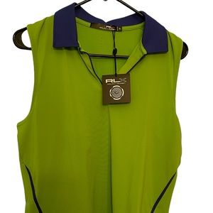 RLX Golf shirt.  Neon green and navy.